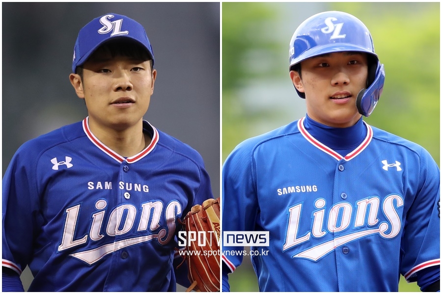 ▲ 삼성 라이온즈 김지찬(왼쪽)과 이재현 ⓒ 곽혜미 기자/ 삼성 라이온즈