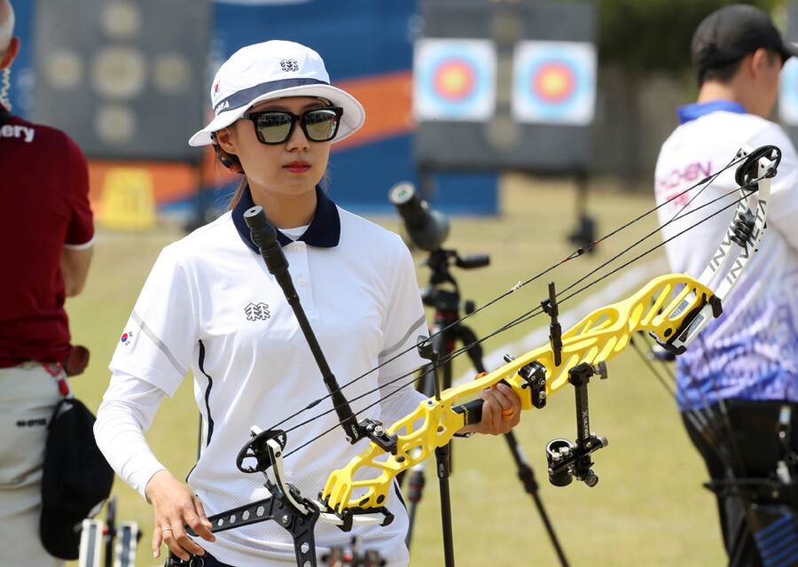 ▲ 한국 여자 양궁 컴파운드 대표팀의 송윤수 ⓒ연합뉴스