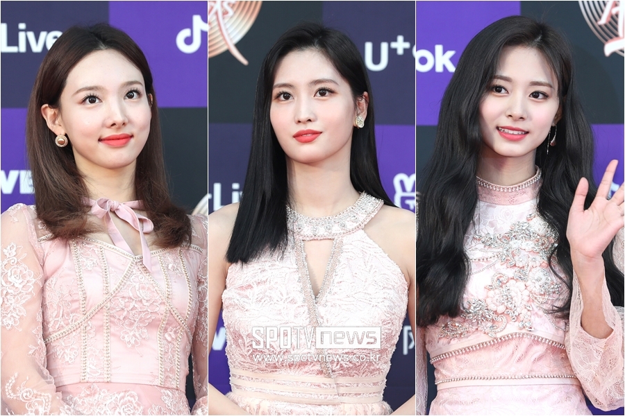 ▲ 트와이스 나연, 모모, 쯔위(왼쪽부터).  ⓒ곽혜미 기자