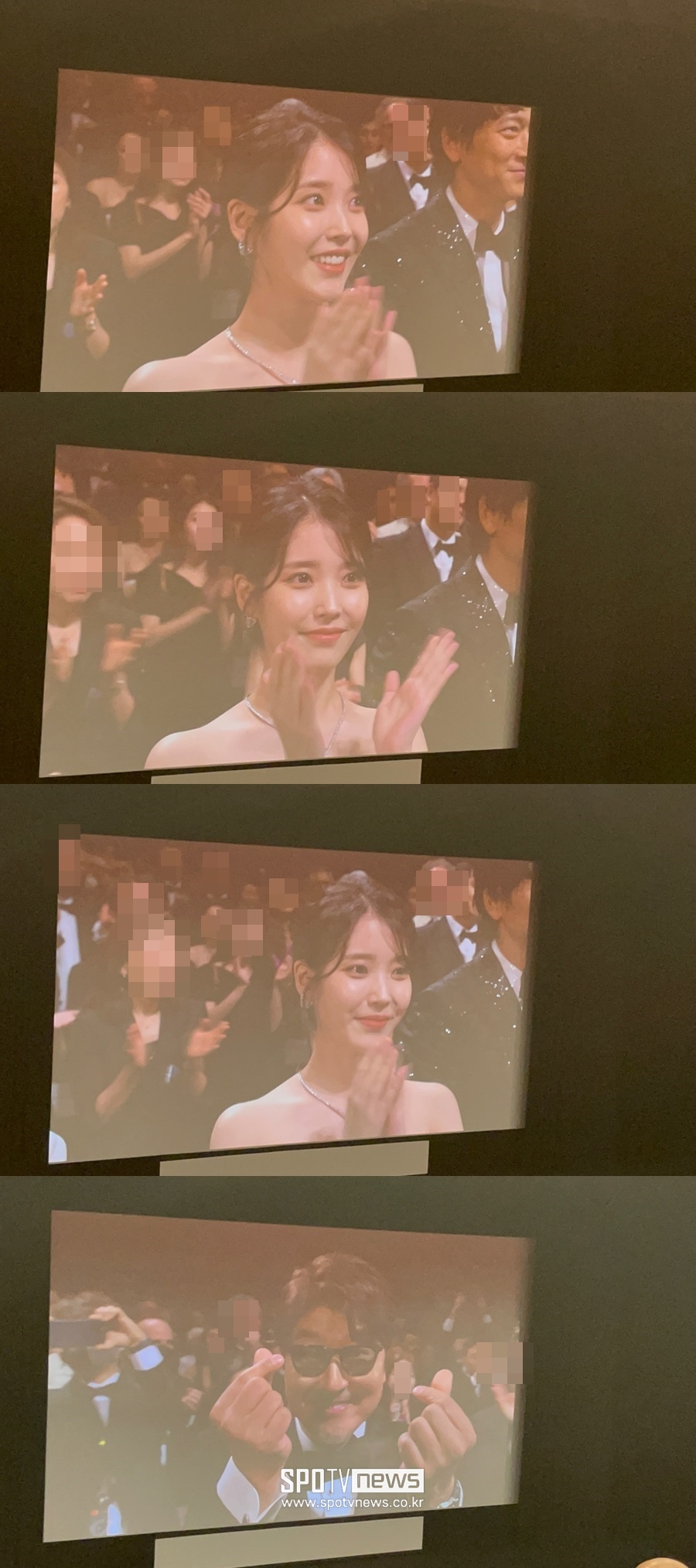 ▲ 기립박수에 눈물을 글썽이는 아이유.  ⓒ강효진 기자