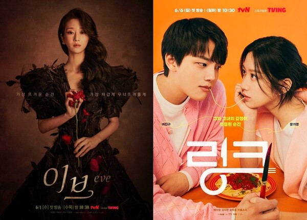 ▲ 씨제스가 제작한 '이브'(왼쪽 사진)와 '링크'가 6월 차례로 시청자들을 만난다. 제공|tvN