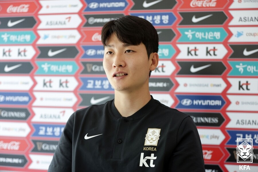 ▲ 첫 파울루 벤투 감독의 부름을 받은 강원FC 미드필더 김동현. ⓒ대한축구협회