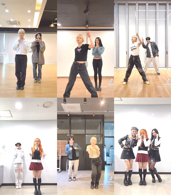 ▲ 아도라 신곡 '트러블? 트래블!' 챌린지 모습. 제공|아우라 엔터테인먼트