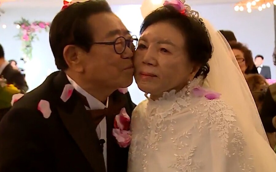 ▲  63년 만의 결혼식 당시 송해. 출처|KBS2 '나를 돌아봐' 방송화면 캡처