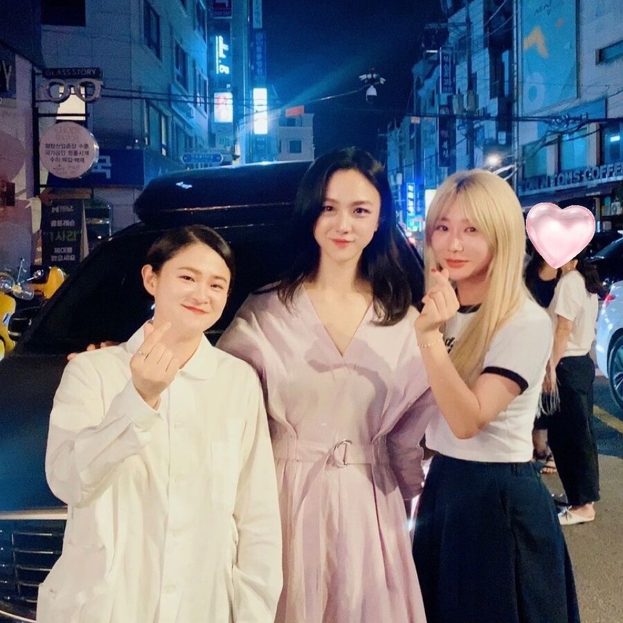 ▲ 왼쪽부터 김신영, 탕웨이, 제아. 출처 ㅣ 제아 인스타그램