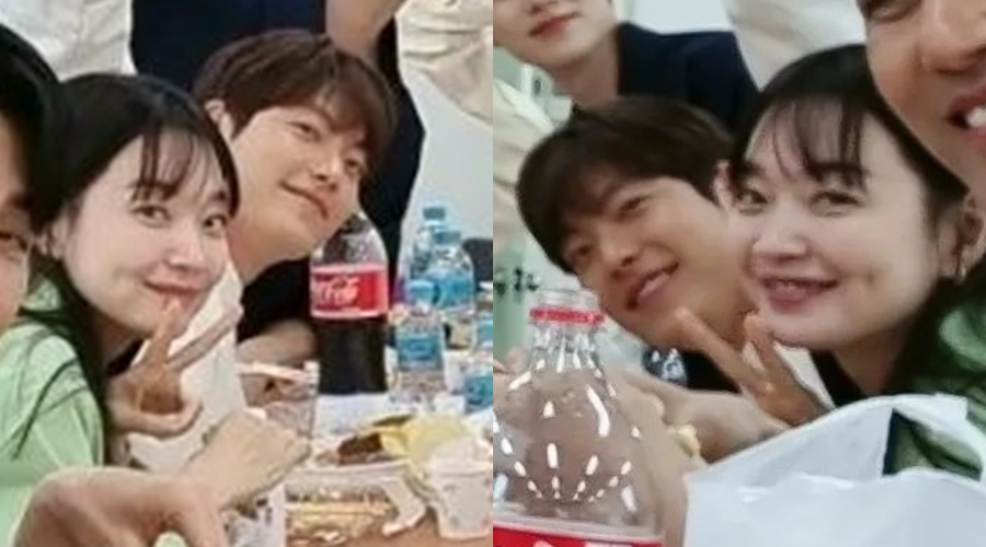 신민아♥김우빈, 귀한 투샷 포착…'우블스' 촬영장서 깨 쏟아냈네