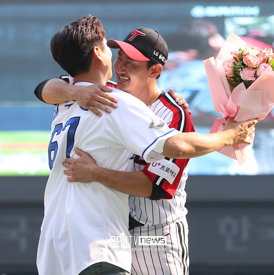 ▲ 심수창 박용택 ⓒ곽혜미 기자
