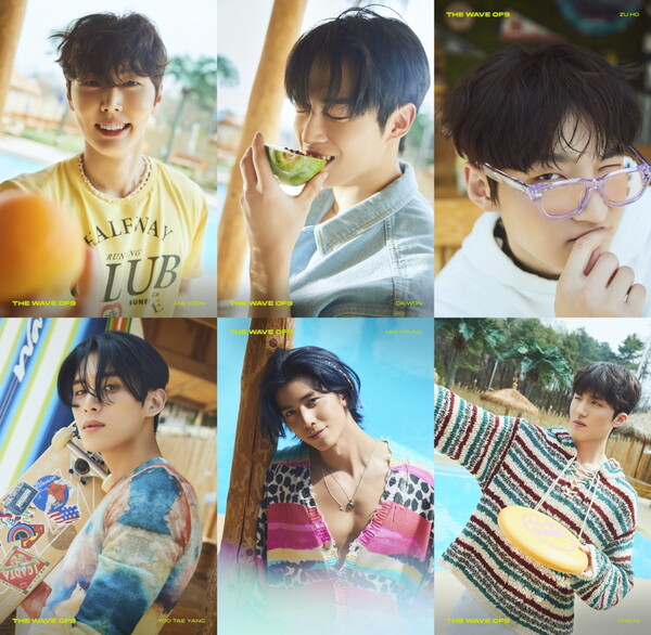 SF9, '더 웨이브 오브 나인' 6인6색 개인 재킷 포스터 공개…여름 분위기 물씬