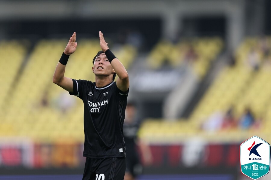 ▲ 성남에 선제골을 안겼던 심동운. ⓒ한국프로축구연맹