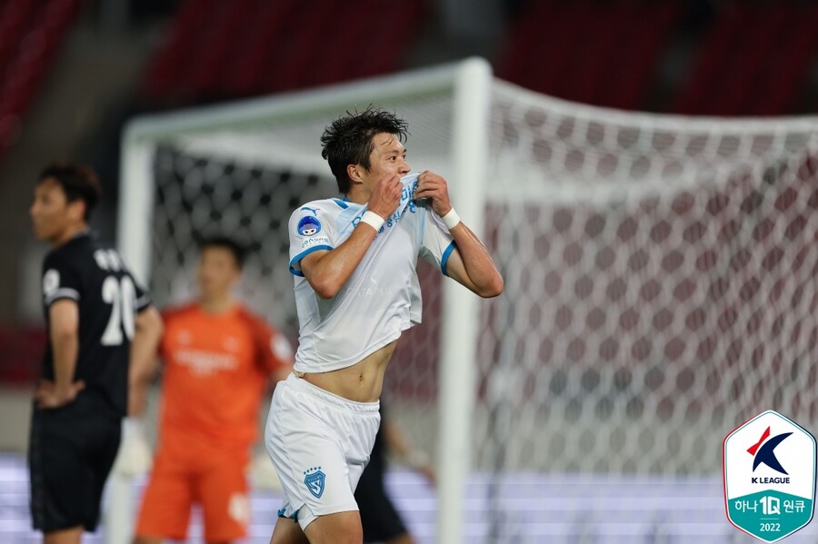 ▲ '2경기 연속 멀티골' 부활에 성공한 김승대. ⓒ한국프로축구연맹