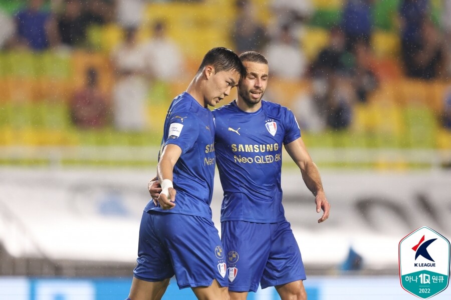 ▲ 수원삼성의 오현규가 대구FC를 상대로 득점포를 가동했다. ⓒ한국프로축구연맹