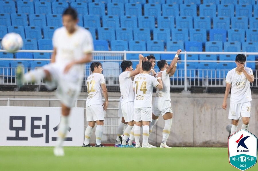 ▲ 선제골을 넣은 대구FC 조진우 ⓒ한국프로축구연맹