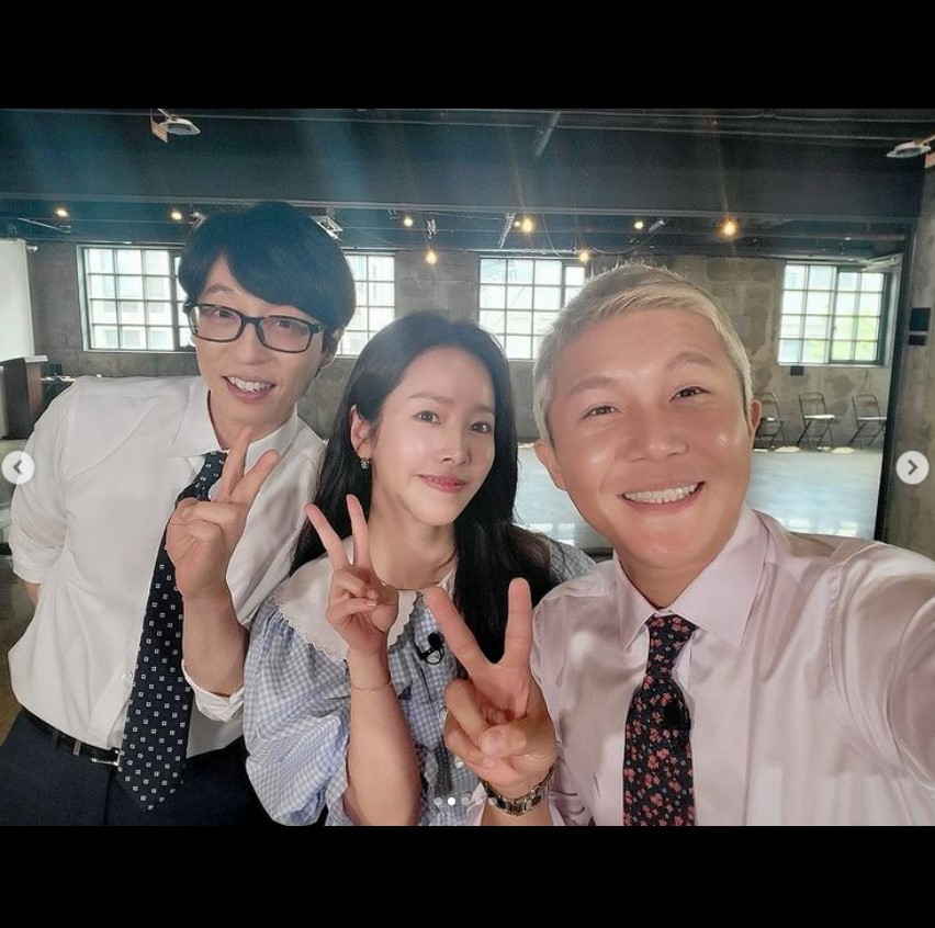 ▲ 유재석, 한지민, 조세호 출처| 한지민 인스타그램