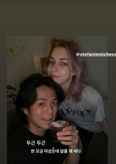 ▲ 빈지노(왼쪽), 스테파니 미초바. 출처ㅣ빈지노 인스타그램 캡처