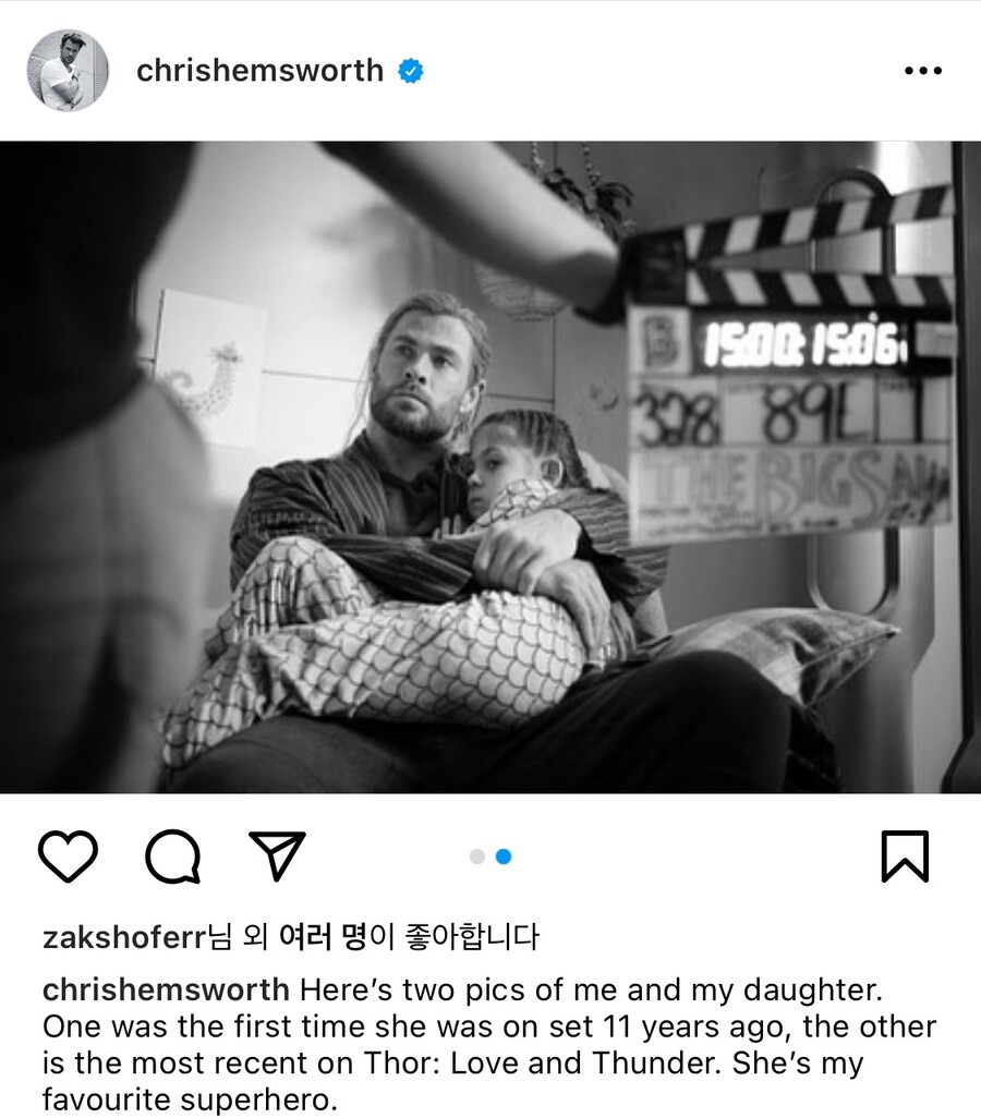 ▲ 크리스 헴스워스 가족. 출처ㅣ크리스 헴스워스 인스타그램