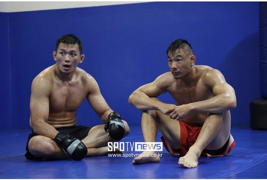 ▲ 정다운은 12일 결전의 땅 뉴욕에 입성하자마자 마이클 안과 훈련을 소화하고 땀을 흘렸다.