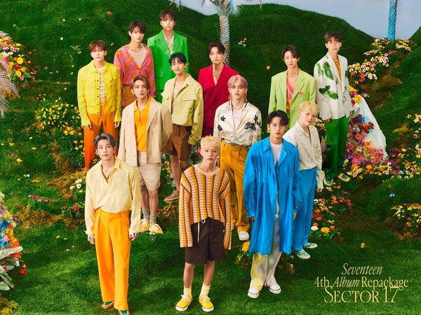 ▲ 세븐틴 4집 리패키지 앨범 '섹터 17'이 선주문 120만 장을 기록해 7개 앨범 연속 밀리언셀러를 예약했다. 제공|플레디스엔터테인먼트