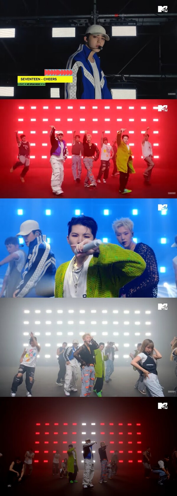 ▲ 미국 MTV '위 스피크 뮤직'에 출연한 세븐틴 리더즈. 제공|플레디스 엔터테인먼트