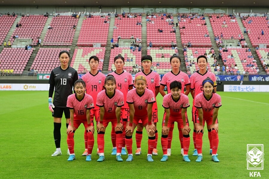 ▲ 대한민국 여자 축구대표팀. ⓒ대한축구협회