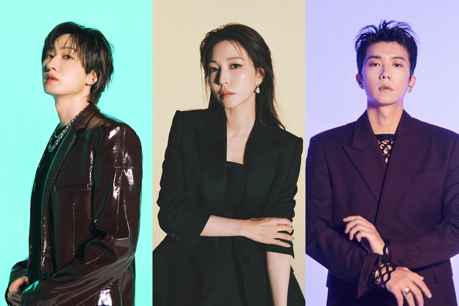 ▲ 슈퍼주니어 은혁, 보아, 2PM 장우영(왼쪽부터). 제공| 엠넷