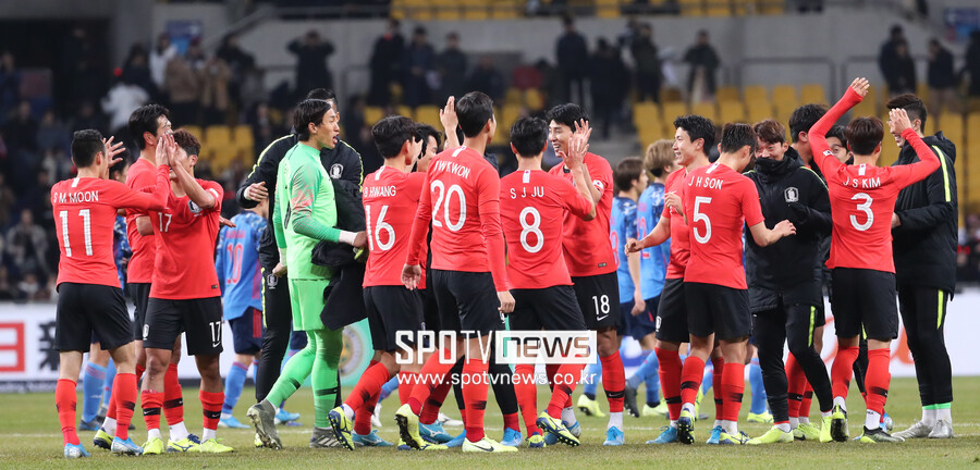 ▲ 2019 E-1 챔피언십에서 일본을 꺾고 우승한 한국 ⓒ곽혜미 기자