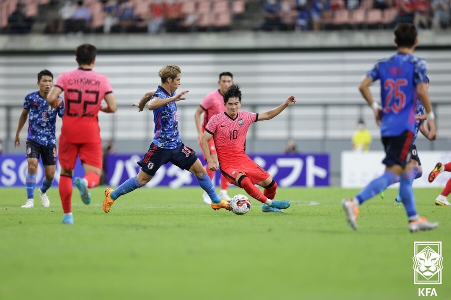 ▲ 대한민국 대표팀이 일본에 0-3으로 완패했다. ⓒ대한축구협회