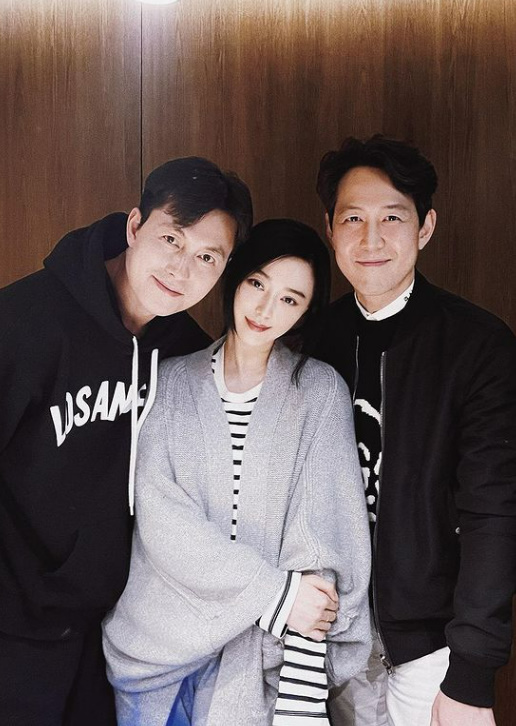 ▲ 배우 정우성, 판빙빙, 이정재(왼쪽부터). 출처| 판빙빙 인스타그램