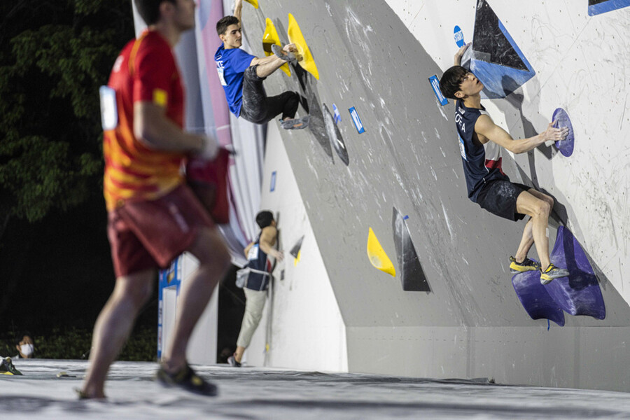 ▲ 2022 IFSC 서울 스포츠클라이밍 월드컵 경기의 한 장면 ⓒ대한산악연맹