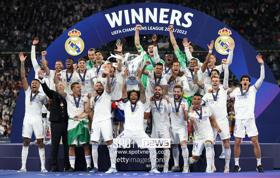 ▲ 2021-22시즌 UEFA 챔피언스리그 우승팀 레알 마드리드.