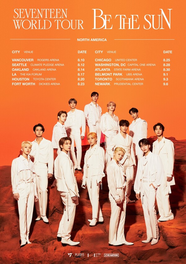 세븐틴, 밴쿠버 공연으로 '비 더 선' 북미 투어 시작…12개 도시 찾는다