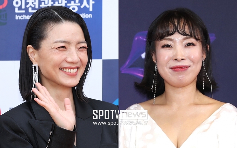 ▲ 코미디언 안영미(왼쪽)와 오나미. 출처| 스포티비뉴스DB