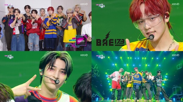 ▲ 19일 '뮤직뱅크'에 출연한 BAE173. 방송화면 캡처