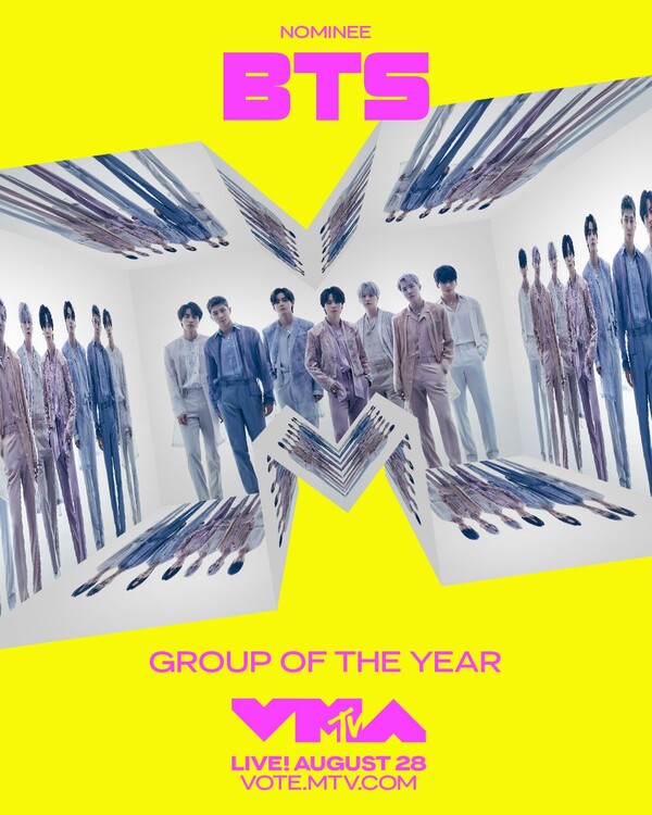 ▲ 방탄소년단_2022 MTV VMA_노미네이트 이미지. 제공|2022 MTV Video Music Awards