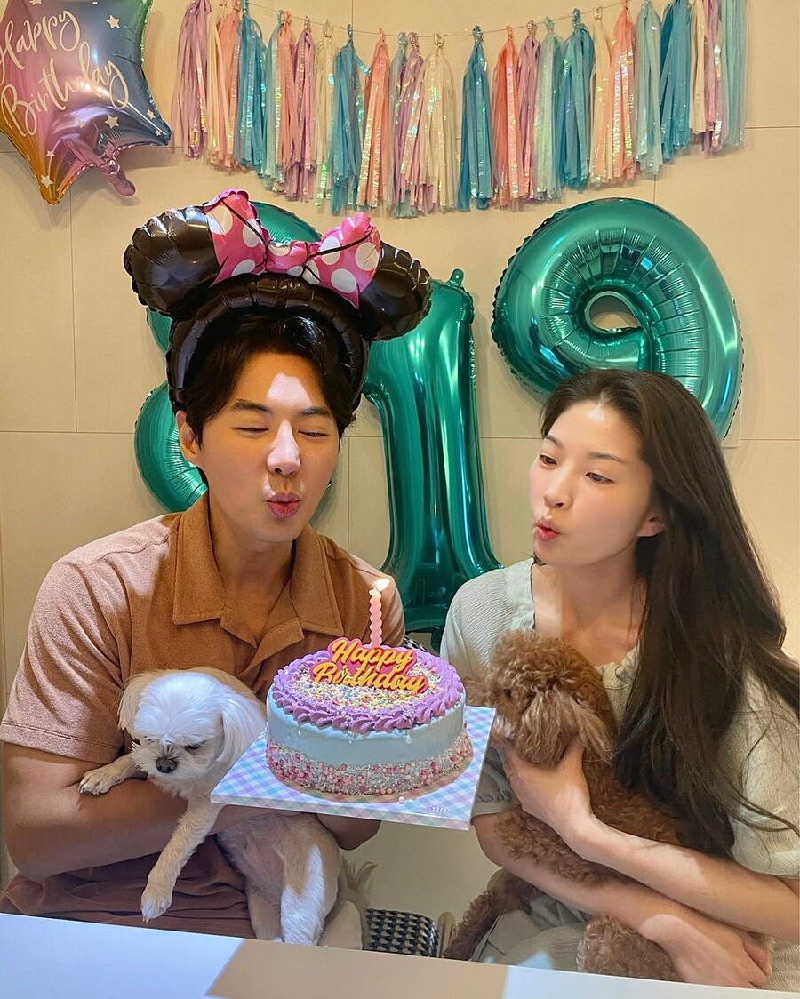 ▲ 전진(왼쪽) 류이서. 출처ㅣ류이서 인스타그램