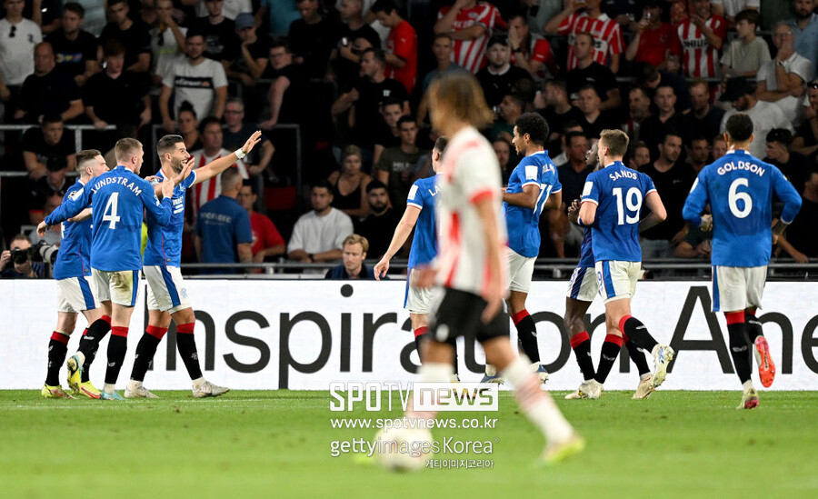 [UCL PO REVIEW] 레인저스, 아인트호벤에 총합 3-2 승리…12년 만에 본선행
