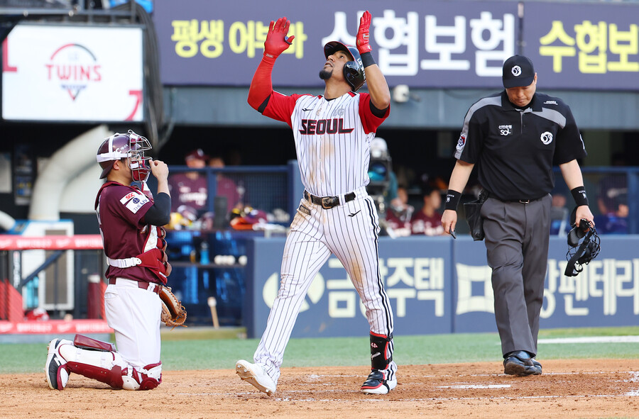 ▲ LG 로벨 가르시아가 28일 잠실 키움전에서 시즌 4호 홈런을 터트렸다. ⓒ 연합뉴스