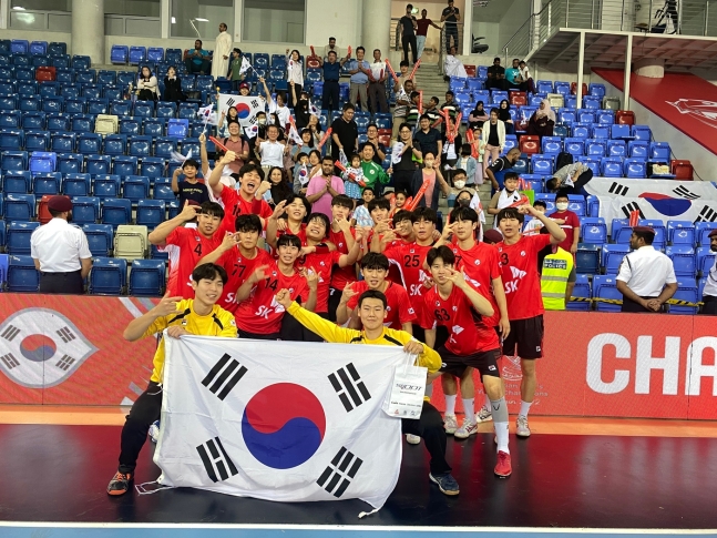 ▲ 한국 U-18 남자 핸드볼 대표팀 ⓒ대한핸드볼협회