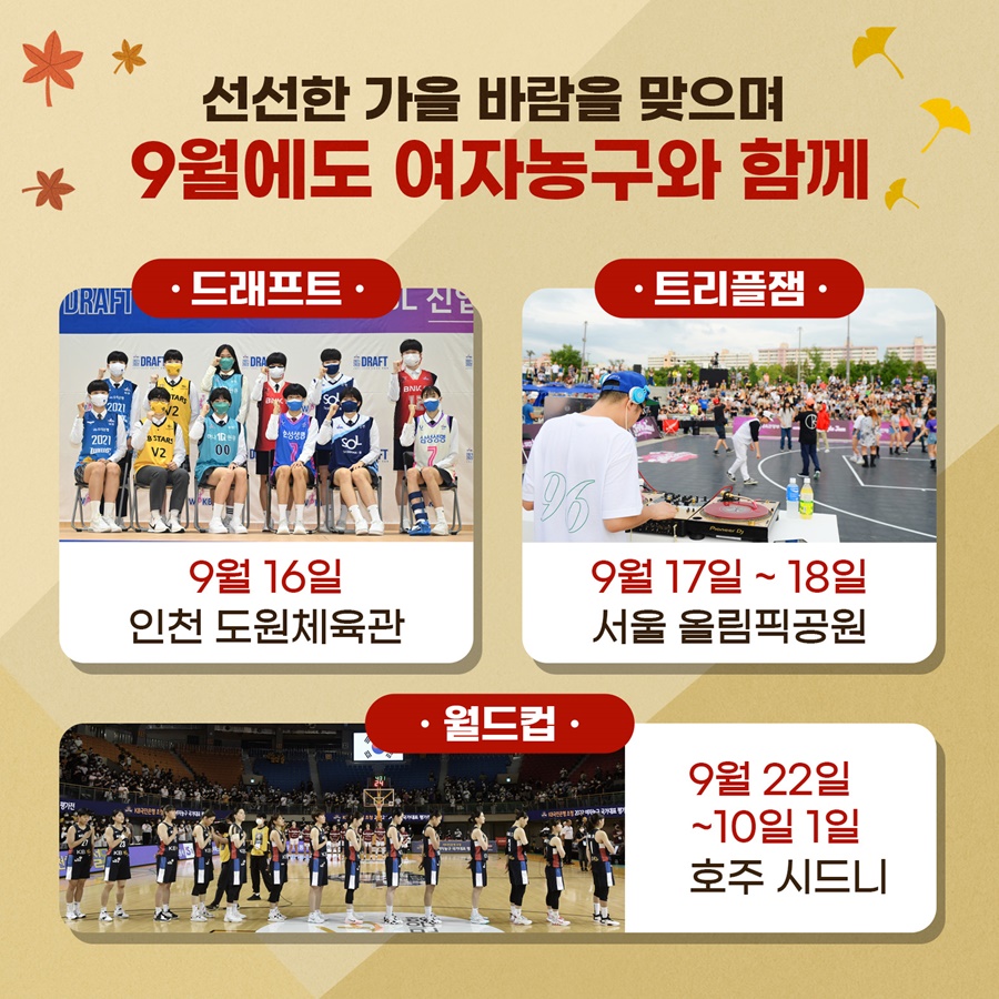 드래프트부터 월드컵까지…여자농구, 9월에도 바쁘게 돌아간다