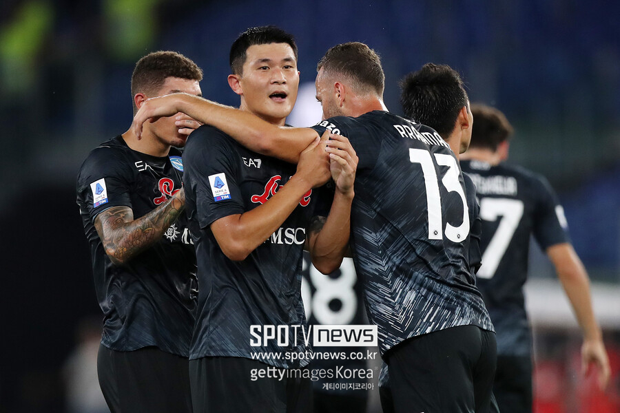 [세리에 REVIEW] '김민재 시즌 2호골' 나폴리, 라치오에 2-1 역전승…리그 1위 등극