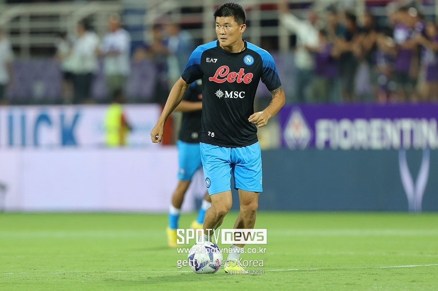 ▲ UEFA 챔피언스리그 데뷔전을 성공적으로 치렀다고 평가받는 김민재.
