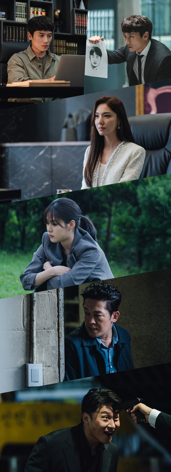 ▲ tvN 수목드라마 '아다마스' 배우 지성, 서지혜, 이수경, 허성태, 오대환. 제공| tvN