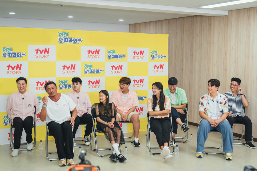 ▲ tvN 스토리 예능 프로그램 '이젠 날 따라와' 이준수, 이종혁, 이동국, 이재시, 윤민수, 윤후, 추사랑, 추성훈, 전성호 PD. 제공| tvN 스토리