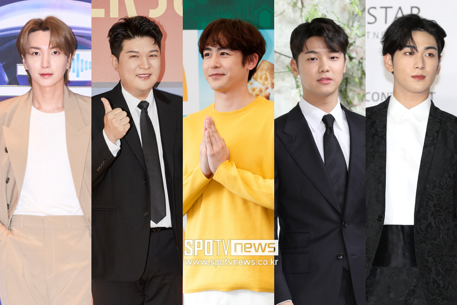 ▲ 이특 신동 닉쿤 강민혁 백호(왼쪽부터).  ⓒ스포티비뉴스DB, ⓒ곽혜미 기자, SM엔터테인먼트, 엠넷 제공