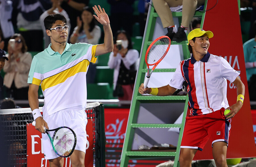 정현-권순우, ATP 투어 코리아오픈 복식 8강 진출…정현 복귀전에서 승리