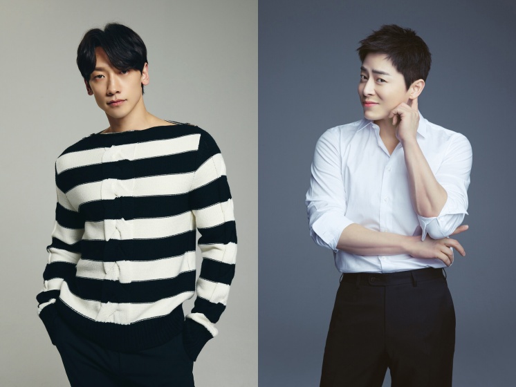 ▲ 비(왼쪽), 조정석. 제공|레인컴퍼니, 잼엔터테인먼트