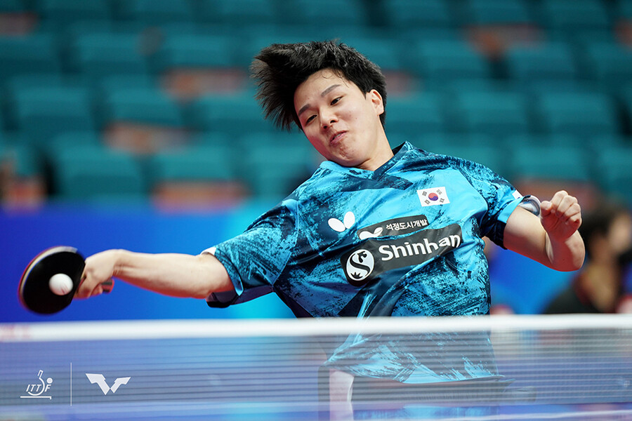 ▲ 2022 ITTF 단체전 탁구 준결승전에서 선전한 안재현 ⓒITTF