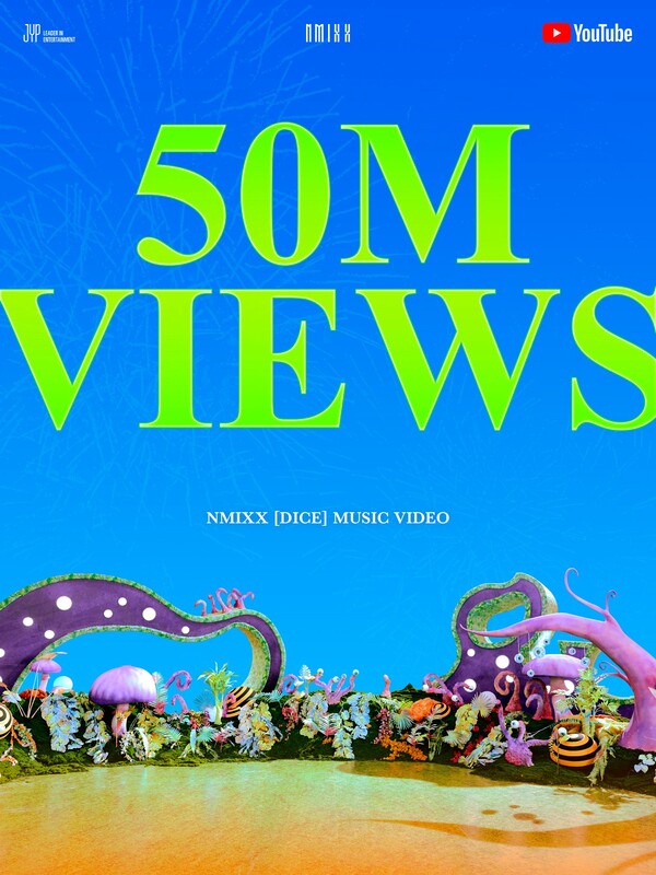 ▲ 엔믹스 '다이스' 뮤직비디오 5000만뷰 달성 기념 이미지. 제공|JYP엔터테인먼트