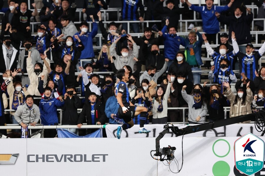 ▲ 약 2년 간의 골 침묵을 깬 홍시후(인천) ⓒ한국프로축구연맹