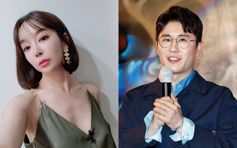 ▲ 가수 윤희(왼쪽)와 영탁. 출처| 윤희 인스타그램, 스포티비뉴스DB