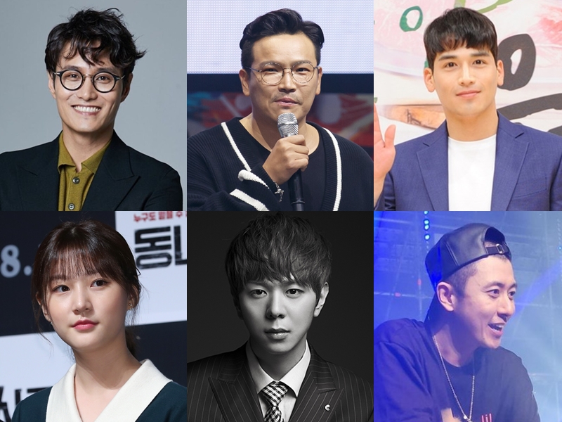 ▲ 임성빈, MC딩동, 유건, 허클베리피, 문준영, 김새론 (왼쪽 위부터 시계방향). 출처| 스포티비뉴스DB, 허클베리피 인스타그램, 슈퍼멤버스 엔터테인먼트